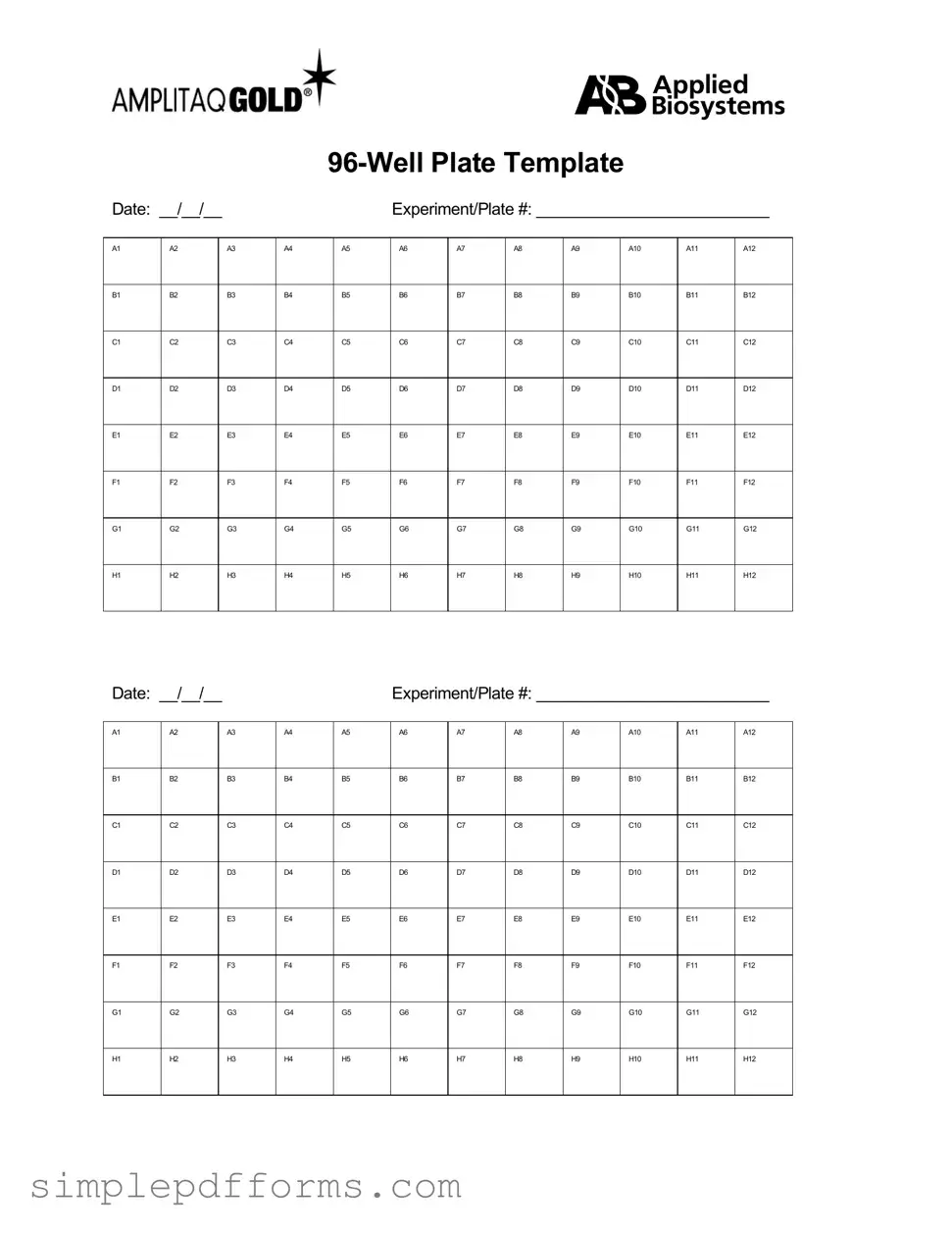 Fill a Valid 96 Well Form