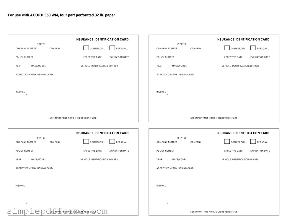 Fill a Valid Acord 50 WM Form