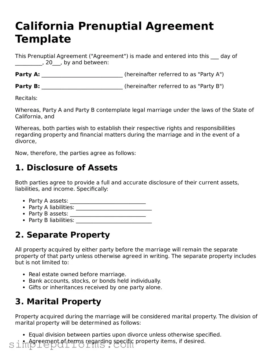 Attorney-Verified Prenuptial Agreement Document for California State