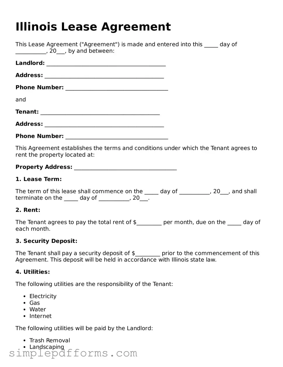 Attorney-Verified Lease Agreement Document for Illinois State