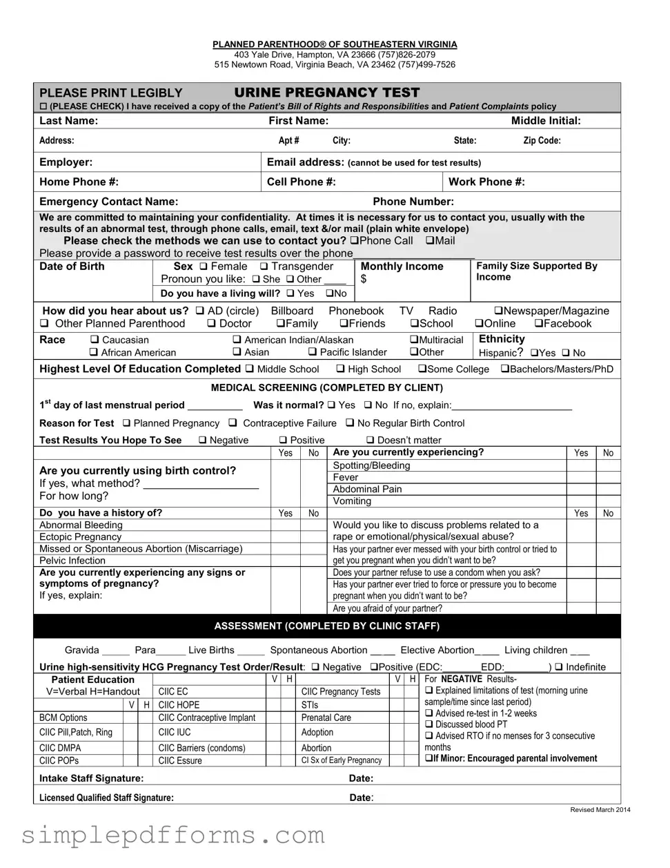 Fill a Valid Planned Parenthood Proof Form