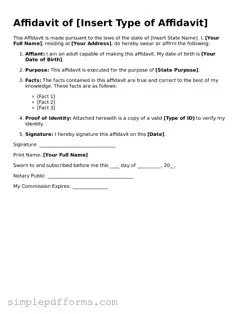 Free Affidavit Form