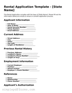 Free Rental Application Form