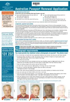 Fill a Valid Australian Passport Renewal Form