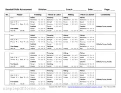 Fill a Valid Baseball Assessment Form