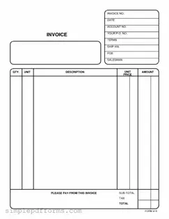 Fill a Valid Free And Invoice Pdf Form