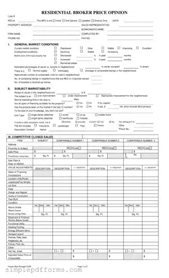Fill a Valid Broker Price Opinion Form