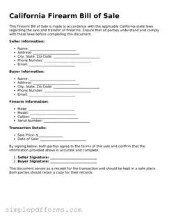 Attorney-Verified Firearm Bill of Sale Document for California State