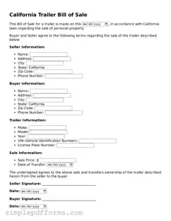 Attorney-Verified Trailer Bill of Sale Document for California State