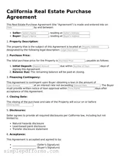 Attorney-Verified Real Estate Purchase Agreement Document for California State