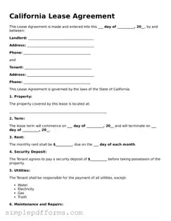 Attorney-Verified Lease Agreement Document for California State