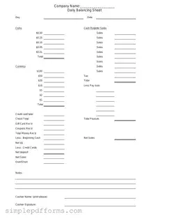 Fill a Valid Cash Drawer Count Sheet Form