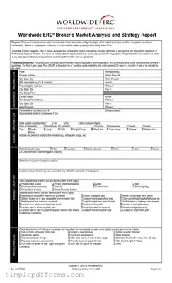 Fill a Valid Erc Broker Market Analysis Form