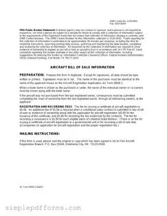 Fill a Valid Aircraft Bill of Sale AC 8050-2 Form