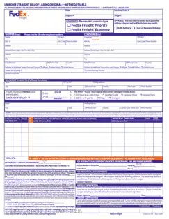 Fill a Valid Fedex Bill Of Lading Form