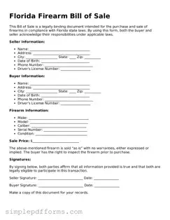 Attorney-Verified Firearm Bill of Sale Document for Florida State
