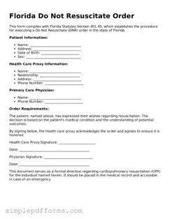 Attorney-Verified Do Not Resuscitate Order Document for Florida State