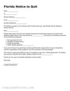 Attorney-Verified Notice to Quit Document for Florida State