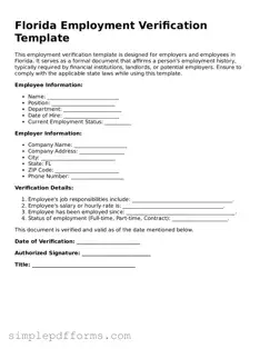 Attorney-Verified Employment Verification Document for Florida State