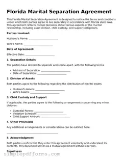 Attorney-Verified Marital Separation Agreement Document for Florida State