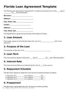 Attorney-Verified Loan Agreement Document for Florida State