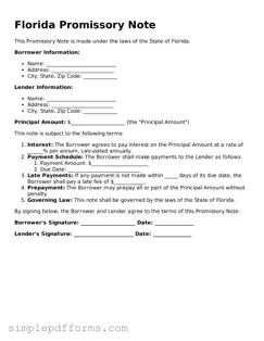 Attorney-Verified Promissory Note Document for Florida State