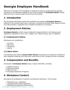 Attorney-Verified Employee Handbook Document for Georgia State