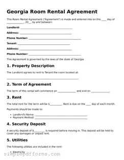 Attorney-Verified Room Rental Agreement Document for Georgia State