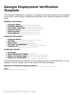 Attorney-Verified Employment Verification Document for Georgia State