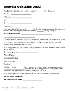 Attorney-Verified Quitclaim Deed Document for Georgia State