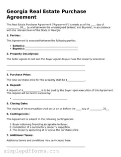 Attorney-Verified Real Estate Purchase Agreement Document for Georgia State