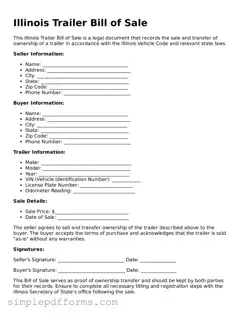 Attorney-Verified Trailer Bill of Sale Document for Illinois State