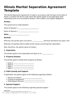 Attorney-Verified Marital Separation Agreement Document for Illinois State