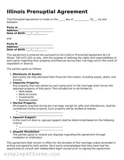 Attorney-Verified Prenuptial Agreement Document for Illinois State