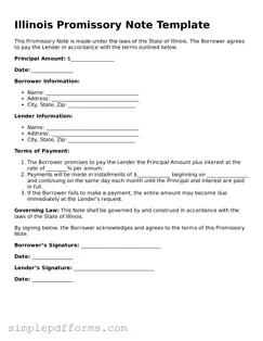 Attorney-Verified Promissory Note Document for Illinois State