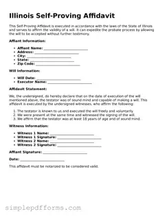 Attorney-Verified Self-Proving Affidavit Document for Illinois State