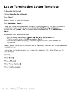 Free Lease Termination Letter Form