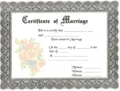 Fill a Valid Marriage Certificate Form