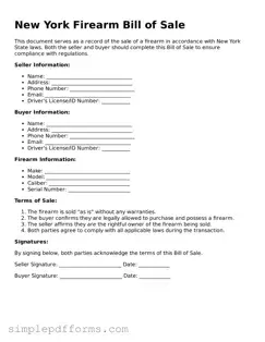 Attorney-Verified Firearm Bill of Sale Document for New York State