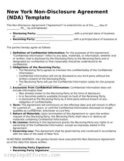 Attorney-Verified Non-disclosure Agreement Document for New York State
