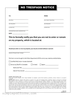 Fill a Valid No Trespassing Letter Form