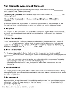 Free Non-compete Agreement Form