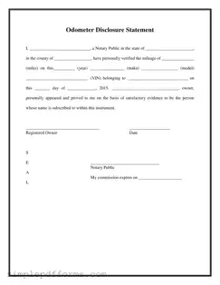Fill a Valid Notarized Odometer Statement Form