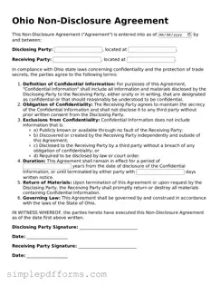 Attorney-Verified Non-disclosure Agreement Document for Ohio State