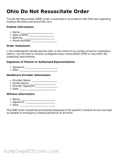 Attorney-Verified Do Not Resuscitate Order Document for Ohio State