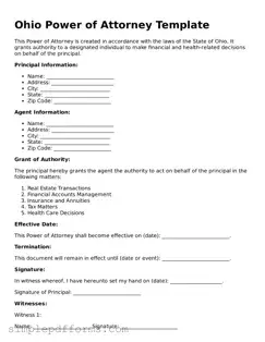 Attorney-Verified Power of Attorney Document for Ohio State