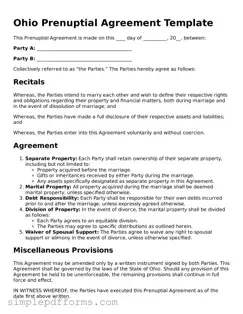 Attorney-Verified Prenuptial Agreement Document for Ohio State