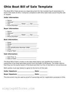 Attorney-Verified Boat Bill of Sale Document for Ohio State