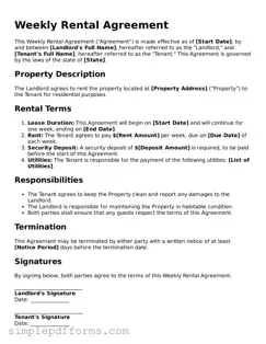Free Weekly Rental Agreement Form