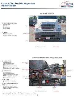 Fill a Valid Pre Trip Inspection Checklist Form